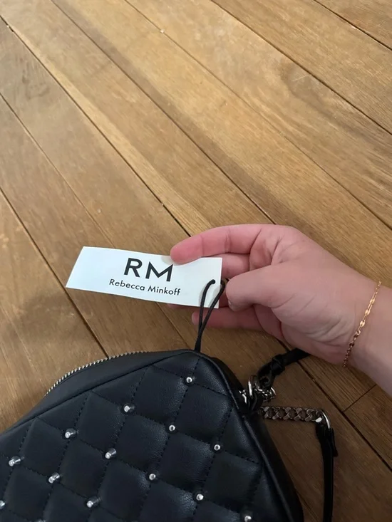 Rebecca Minkoff Black Quilted Crossbody with Chain Strap - Picture 4 of 5